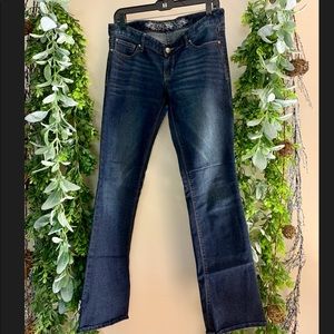 Mid rise boot cut jeans